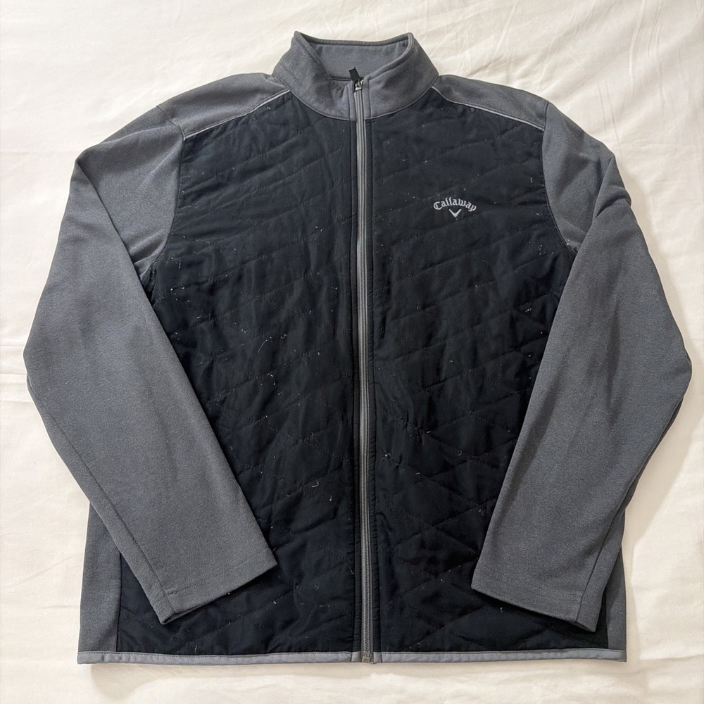 Excellent‎ Condition Callaway Men's Quilted Black Golf Jacket Size Medium Clean